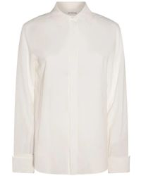 Sportmax - Camisa blanca regular fit cuello con botones - Lyst