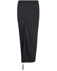 Jacquemus - Rokken ,Zwart ,La Jupe Pareo Croissant Midi Rok - Lyst