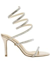 TWENTYFOUR - Silberne Spiral-High-Heel-Sandalen - Lyst