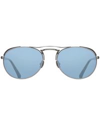 Matsuda - Antique silver/cobalt blue sunglasses - Lyst