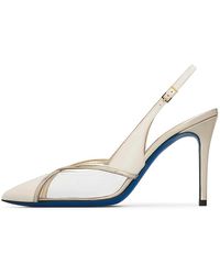 Loriblu - Schoenen ,Wit ,Leer Slingbacks Van Lakleer En Plexiglas - Lyst