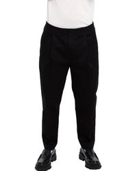 BRIGLIA - Broeken ,Zwart ,Katoen Savoys Tapered Broeken - Lyst