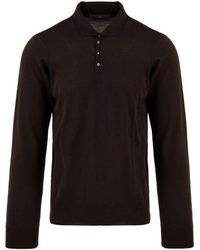 Drumohr - Donkerbruine T-Shirts En Polos - Lyst
