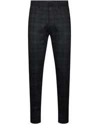 DRYKORN - Pantalones grises a cuadros con elasticidad - estilo moderno y comodidad - Lyst