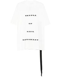Rick Owens - Tops ,Wit ,Katoen Jumbo T-Shirt - Lyst