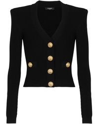 Balmain - Cárdigan De Punto Abotonado, Mujer, Talla - Lyst