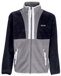 Columbia - Back Bowl Fleecejack Met Volledige Ritssluiting Voor Zwart/Stadsgrijs/Wit - Lyst