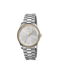 Gucci - Ya1265063 - g-timeless 29 mm stainless steel case with gold-plated bezel - Lyst