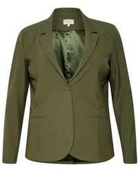 Kaffe - Jassen ,Groen ,Polyester Klassieke Blazer Grape Leaf - Lyst