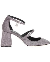 MSGM - Logo-Charm 90Mm Glitzer-Pumps - Lyst