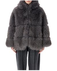 S.w.o.r.d 6.6.44 - Grisaille Faux Fur Coat - Lyst