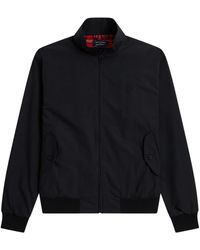 Fred Perry - Jassen ,Zwart ,Katoen Klassieke Harrington Jas, Gemaakt - Lyst