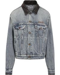 Miu Miu - Lichtblauwe Denim Jack - Lyst