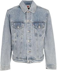 ICECREAM - Denim Trucker Jacke Mit Hundeaufdruck - Lyst