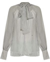 Givenchy - Bluse mit polka dots aus seidenchiffon - Lyst