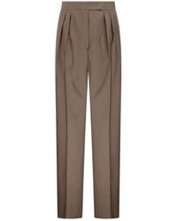Max Mara - Broeken ,Bruin ,Wol Zimino Pants - Lyst
