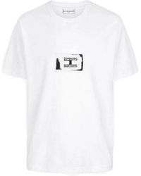 Givenchy - T-shirt mit logo-stickerei - Lyst