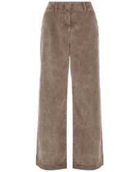 Bomboogie - Palazzo Broeken Van Corduroy Met Acid-Wash Effect - Lyst