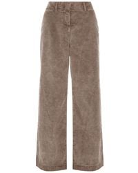 Bomboogie - Palazzo Broeken Van Corduroy Met Acid-Wash Effect - Lyst