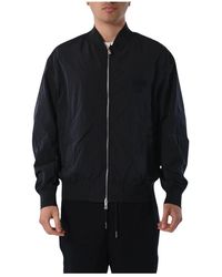 Armani Exchange - Bomber in crinkle con bordi a costine - Lyst