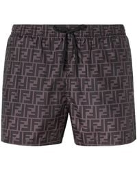 Fendi - Tech Fabric Zwemshorts - Lyst