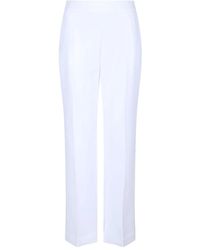 Elisabetta Franchi - Weiße Gekürzte Ausgestellte Hose - Lyst