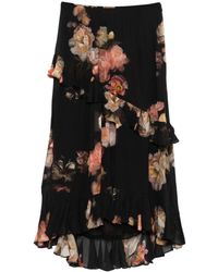 Zimmermann - Zwart Bloemenprint Gelaagde Rok - Lyst