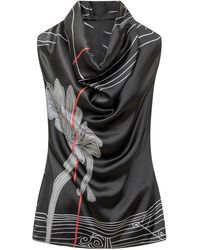 Ferragamo - Monogram Jacquard Zijden Shirt - Lyst