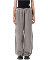 Alexander Wang - Broeken ,Grijs ,Leer Relaxed Fit Gearticuleerde Been Trainingsbroeken - Lyst