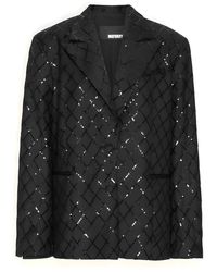 ROTATE BIRGER CHRISTENSEN - Girar blazer de gran tamaño paillettes - Lyst