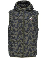 J.O.T.T - Jassen ,Groen ,Camouflage Mouwloze Puffer Jacket - Lyst