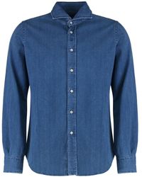 Moorer - Overhemden ,Blauw ,Denim Denim Overhemd - Lyst