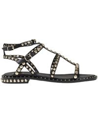 Ash - Schwarze leder-sandalen mit schnalle - Lyst