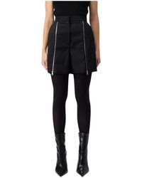 McQueen - Elegante Wollshorts Mit Seitlichem Reißverschluss - Lyst