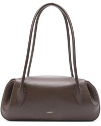Yuzefi - Bruin Leren Top Handvat Tas - Lyst