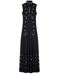 Coperni - Kleedjes ,Zwart ,High Neck Snaps Dress - Lyst