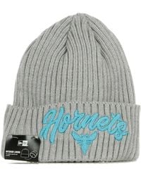 KTZ - Accessoires ,Grijs ,Leer Nba Draft Gebreide Muts - Lyst