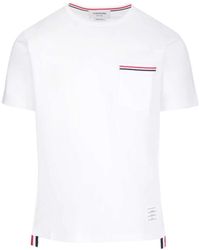 Thom Browne - Jersey Rwb Stripe Pocket Tee - Lyst