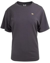 EA7 - Tops ,Blauw T-Shirt Ea7 - Lyst