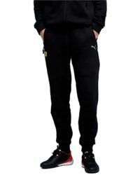 PUMA - Broeken ,Zwart ,Katoen Scuderia Ferrari Trainingsbroeken - Lyst