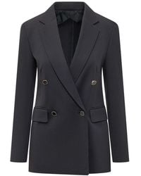 Max Mara - Getailleerde Double-Breasted Blazer - Lyst