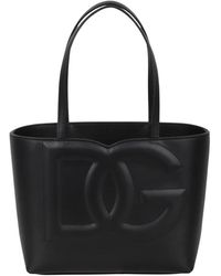 Dolce & Gabbana - Kleine ledertasche mit logo shopper - Lyst