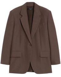 Weekend by Maxmara - Brauner Oversized Blazer Double Cotton Blend - Lyst
