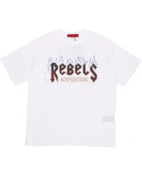 Acupuncture - Tops ,Wit ,Katoen Rebels Tee Wit Korte Mouw T-Shirt - Lyst