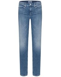 Cambio - Jeans rectos elegantes en denim claro - Lyst
