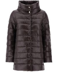 Herno - Jassen ,Bruin ,Nylon Ultralight A-Shape Amelia Donsjas - Lyst