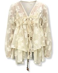 EPINGLER - Overhemden ,Leaf Cardigan - Lyst