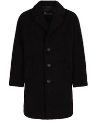 Herno - Jassen ,Zwart ,Wol Cappotto Monopetto - Lyst