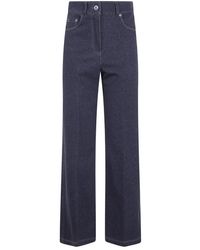 Max Mara - Mxpribes Denim Jersey Broek - Lyst