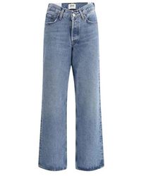 Agolde - V-Taillen Baggy Jeans Mit Reißverschluss - Lyst